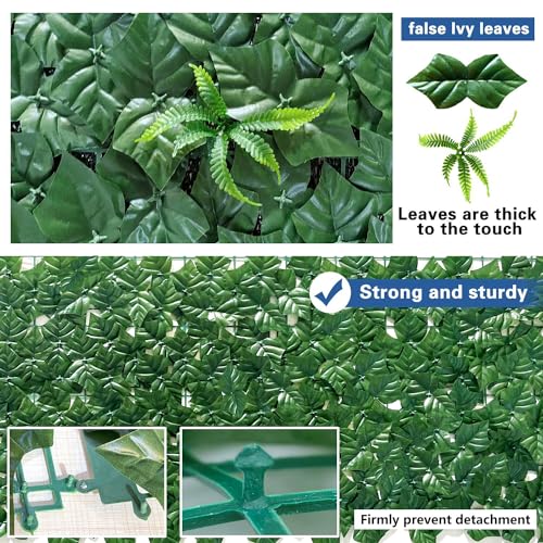 Artificial Ivy Fence Privacy Screen with Mesh Back, 39" x 158" Faux Ivy Vine Leaf Fence Panels, Balcony Privacy Screen, Hedge Wall Decoration for Outside, Garden, Yard, Patio - size: 39" x 158"