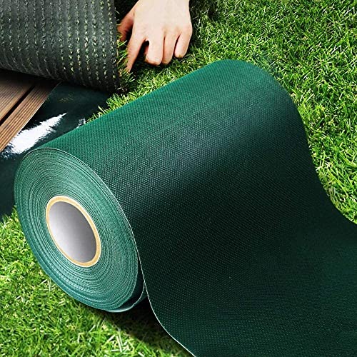 TYLife Artificial Grass Tape 12" x33',Turf Adhesive for Seaming Sections of Synthetic Turf,Artificial Grass Seam Tape for Fake Grass Jointing, Connecting Indoor Outdoor Carpet,Green Lawn Mat Rug - size: 12InX33Ft(30cmX10m)