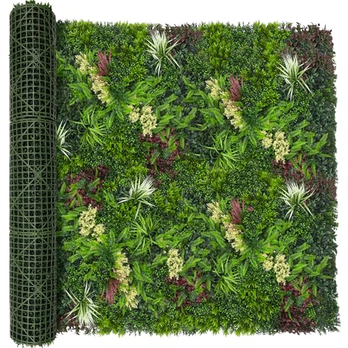 Artificial Ivy Wall Boxwood Roll: 60"x120" UV Resistant Green Leaves Faux for Interior Backdrop,Garden and Indoor Outdoor Wall&Fence Covering Privacy, Party Wall Fence Decor - size: 60"x120"