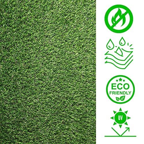 Artificial Grass Turf, 1ft x 5ft (5 ft²) 20mm Pile Height Indoor Outdoor Synthetic Realistic Faux Fake Astroturf Rug Carpet Mat for Balcony Decor Playground Patio Dogs - size: 1ft x 5ft (5 ft²)