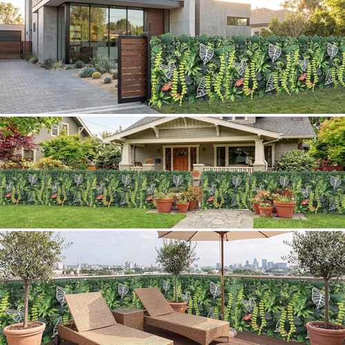 6 Pack 20"x20"Grass Wall Panels-Artificial Boxwood Panels for Greenery Wall Backdrop,UV-Protected Greenery Wall Backdrop Faux Greenery for Indoor Outdoor Decor,Garden Fence,Wedding,Privacy Screen - size: 20x20 6PCS