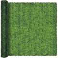 Artificial Ivy Privacy Fence Screen,96"x 120" (80 SQFT) UV-Anti Faux Boxwood Roll Grass Wall Panels for Patio Balcony Privacy, Garden, Backyard Greenery Wall Backdrop Decor - size: 96" x 120"