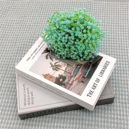 10 Pcs Faux Haworthia Minima Bouquet - Minimalist Fresh Style Plastic Artificial Flowers, Home Office Wedding Party Decor, Garden Tabletop Ornament Small Presents(Light Blue)