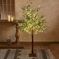 Hairui Lighted Olive Tree Plug-in 4FT 160 Warm White LED Artificial Greenery Tree with Lights for Wedding Christmas Holiday Home Decoration - style: 4FT-Olive Tree