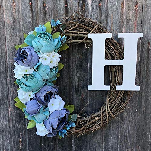 Silk Peony Bouquet Vintage Artificial Peonies Flower for Home Wedding Party Decor (1pcs, Blue) - color: Blue