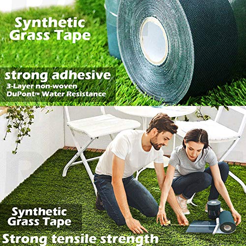 TYLife Artificial Grass Self-Adhesive Seaming Turf Tape Lawn,Carpet Jointing 6" x32.8'(15cm x 10m), 33' - size: 6" x 32'10" (15cm x 10m)