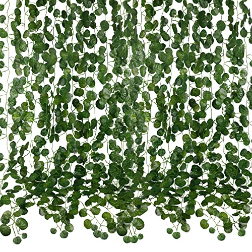 36 Pack 248 Ft Fake Vines Hanging Greenery Artificial Plants Faux Silk Green Leaves Garlands Living Room Wall Decor for Bedroom Office Garden Outdoor Wedding Jungle Party Decoration - color: Green-36