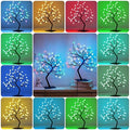BDUSXYZ Set of 2 Lighted Cherry Blossom Tree - 48 LED 16 Color-Changing 4 Modes Plug in Artificial Bonsai Tree as Night Lights for Halloween Thanksgiving Christmas Wedding Party - size: 48L-2Pcs