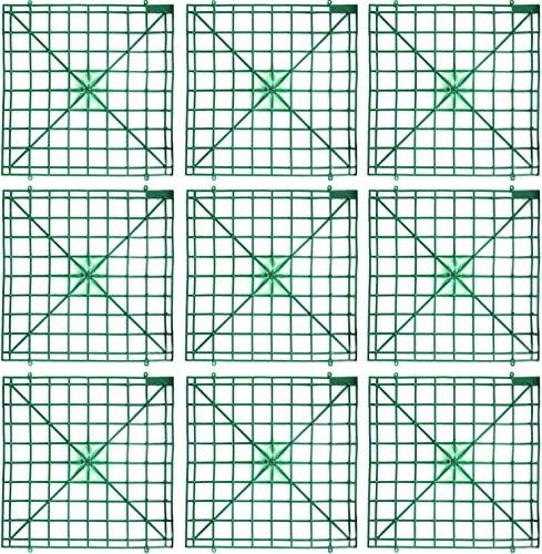 Ouliget Artificial Flower Grid Panels,DIY Flowers Wall Frames,Flowers Wall Arches Backdrop,Plastic Fences Frames,Flower Grids,Artificial Flowers Plant Base,16 Pieces,10x10 Inches.