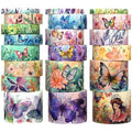 20 Rolls Washi Tape Set - Floral Butterfly Decorative Masking Tape, Adhesive Tape for Bullet Journal Supplies, Junk Journal, Diy Craft, Scrapbooking Supplies, Gift Wrapping, Party Decoration - style: Floral