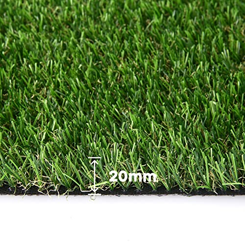 Artificial Grass Turf, 1ft x 6ft (6 ft²) 20mm Pile Height Indoor Outdoor Synthetic Realistic Faux Fake Astroturf Rug Carpet Mat for Balcony Decor Playground Patio Dogs - size: 1ft x 6ft (6 ft²)