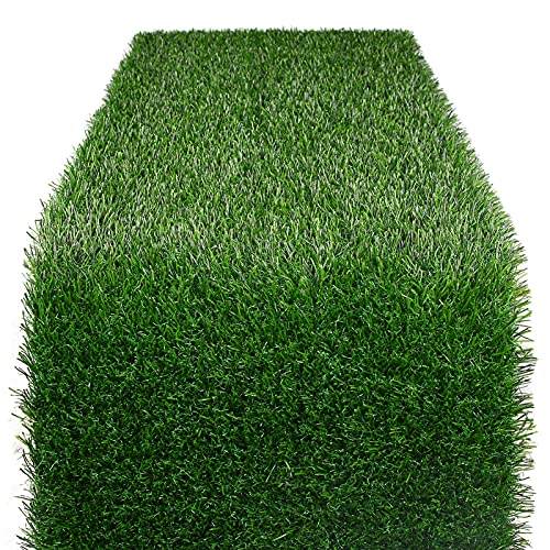 XLX TURF Artificial Grass Table Runner for Sport Golf Spring Summer Party Decorations - Green Fake Grass Crafts Table Centerpiece Birthday Safari Theme Baby Shower 90 Inches - size: 12 x 90 Inches / 1PC