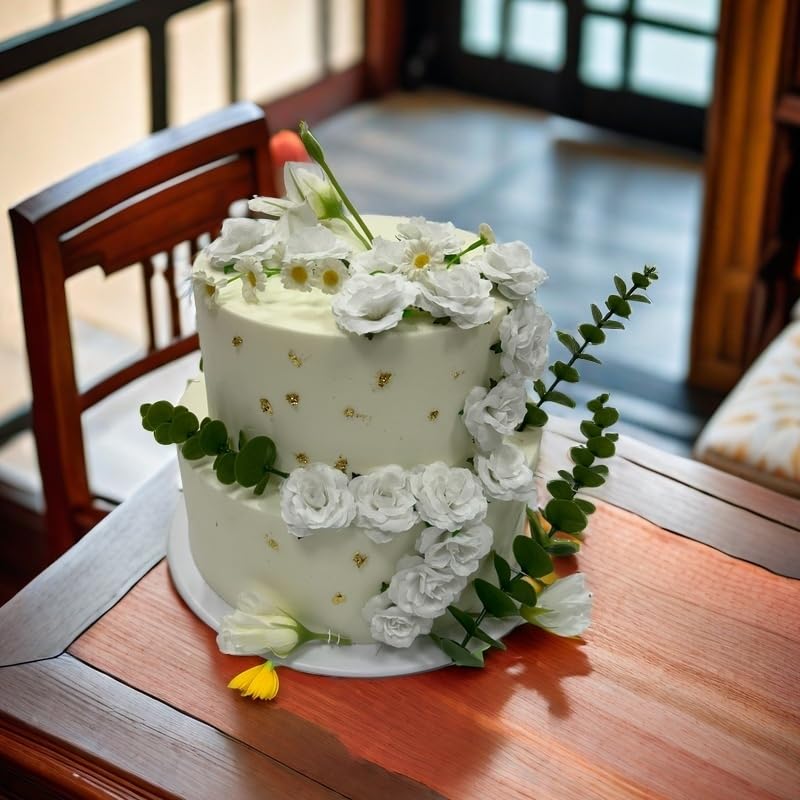 100 Pcs Mini White Roses Artificial Flowers Bulk, 1.9" Small Silk Fake Roses Flower Heads for Decoration,Wedding Centerpieces Bridal Shower Party Home Decor,DIY Crafts (White) - color: White