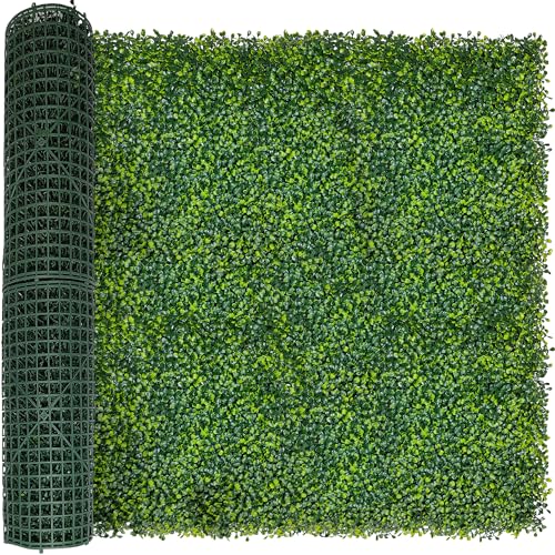 ODTORY Artificial Boxwood Roll Panels:40 X 120 in(33.5 sqft) UV-Anti Artificial Ivy Privacy Fence Wall Screen for Indoor Outdoor Green Grass Wall Decor & Ivy Fence Covering Privacy - size: 40 X 120 IN