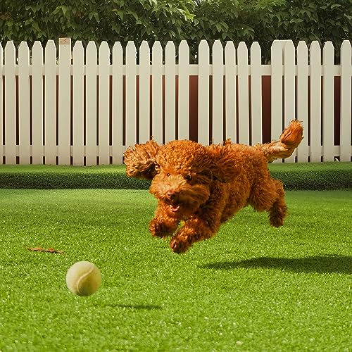 VEVOR Artifical Grass Turf, 4 x 6 ft Thick Grass Rug Indoor Outdoor, 1.38" Realistic Synthetic Grass Mat with Drainage Holes, Perfect for Patio Garden Lawn Home Backyard Dog Mats - size: 4 x 6 FT