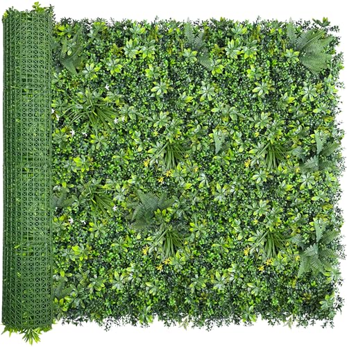 ODTORY Artificial Greenery Wall Panels: 60"x 120" (50 sqft) Faux Grass Wall Backdrop Boxwood Ivy Privacy Screen with UV Protection,Fake Hedge Fence for Outdoor,Indoor,Garden,Backyard and Home Decor - size: 60 X 120 IN