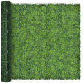 Artificial Ivy Privacy Fence Screen: 80"x 120" (67 SQFT) UV-Anti Faux Boxwood Roll Grass Wall Panels for Patio Balcony Privacy, Garden, Backyard Greenery Wall Backdrop Decor - size: 80"x120" (67 SQFT)