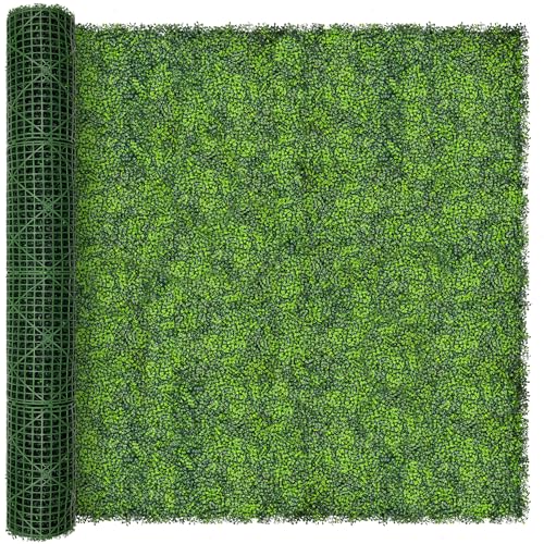 Artificial Ivy Privacy Fence Screen: 80"x 120" (67 SQFT) UV-Anti Faux Boxwood Roll Grass Wall Panels for Patio Balcony Privacy, Garden, Backyard Greenery Wall Backdrop Decor - size: 80"x120" (67 SQFT)