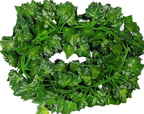 Unilove 168 feet Fake Foliage Garland Leaves Decoration Artificial Greenery Ivy Vine Plants for Home Decor Indoor Outdoors (Ivy Leaves) - color: Ivy Leaves