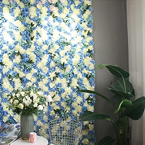 HinyoCo 32 Pcs Silk Hydrangea Artificial Flowers Hydrangea Heads No Stems, Used for Home Wedding Party Decoration (Light Blue) - color: Light Blue