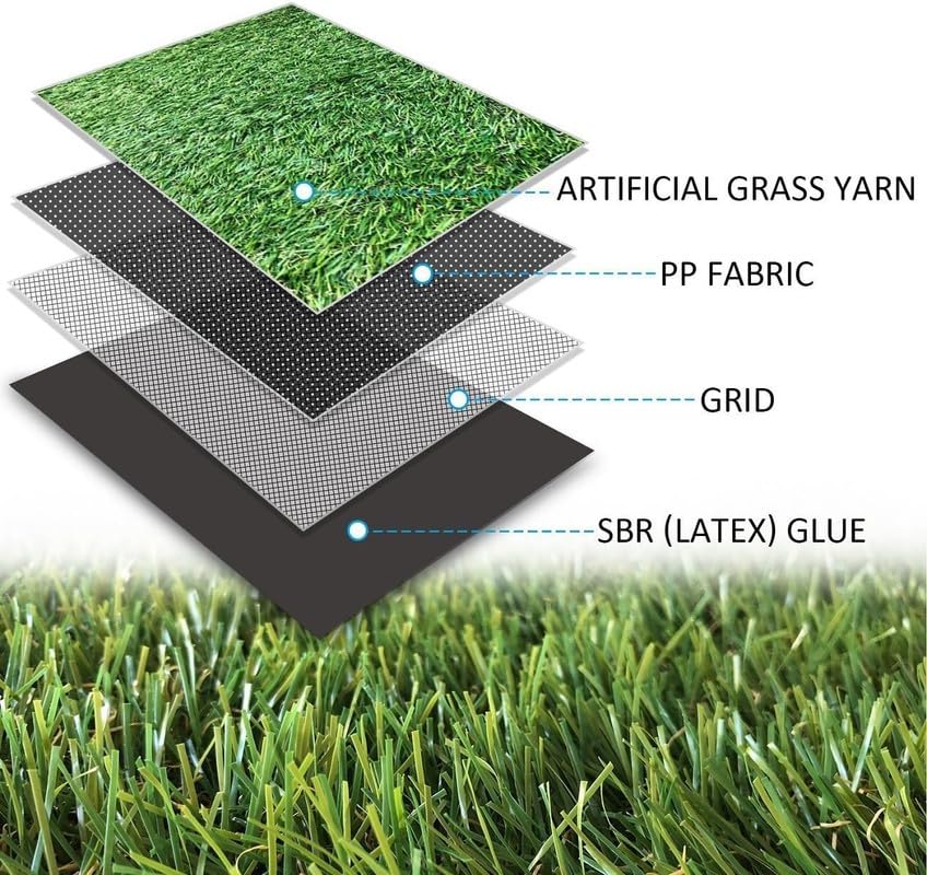 Petgrow Artificial Grass Turf 10FTX30FT- Realistic & Thick Synthetic Fake Grass Mat for Outdoor Garden Landscape Pet Dog Grass Rug Faux Turf - size: 10FTX30FT(300 Square FT)