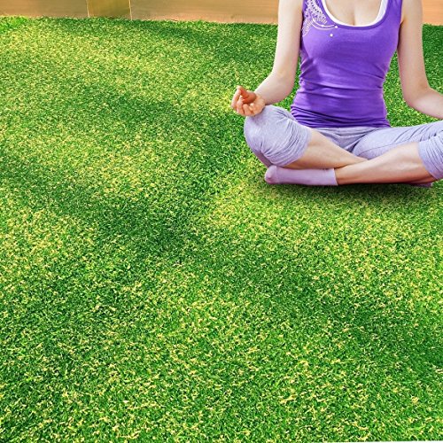 Petgrow Realistic Artificial Grass Rug - Indoor Outdoor Garden Lawn Landscape Synthetic Turf Mat - Thick Fake Grass Rug - 13 X 82FT(1066 Square FT) - size: 13 ft x 82 ft (1066 square ft)