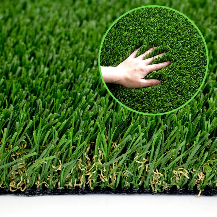Petgrow Ultrathick Artificial Grass Turf,1.77 Inch High Dense W Shape Grass Silk -Durable PU Backing-Luxurious Indoor Outdoor Dog Garden Landscape Patio Synthetic Fake Faux Grass Mat-Sent by Rolled - size: 1FTX8FT