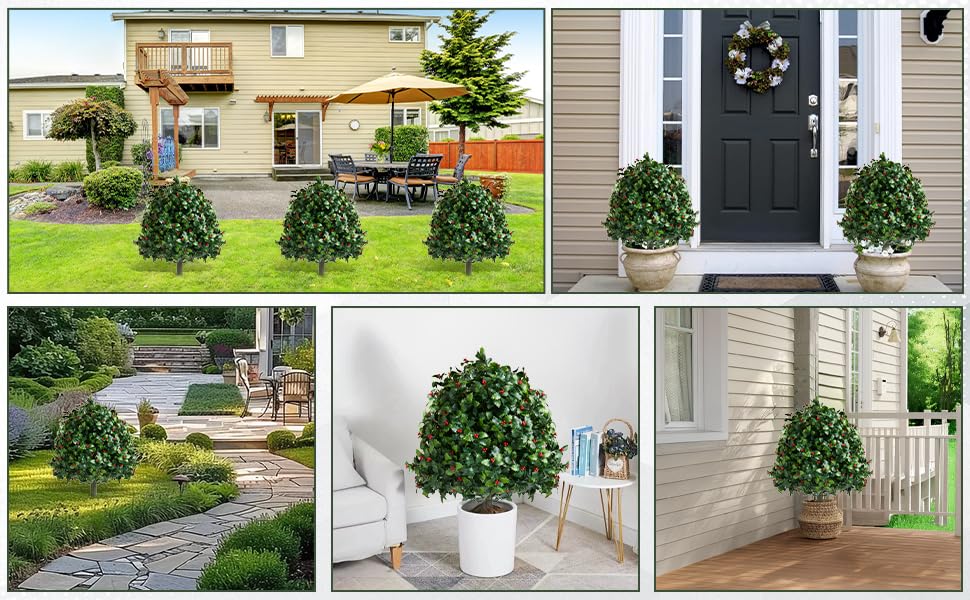 2pcs Artificial Bushes Holly Spray Berries Cedar Leaf Stems Christmas Flowers Leaves Home Party Decoration,Christmas Wreath Arrangement Craft Wedding Party Decorations - size: Christmas holly & berries