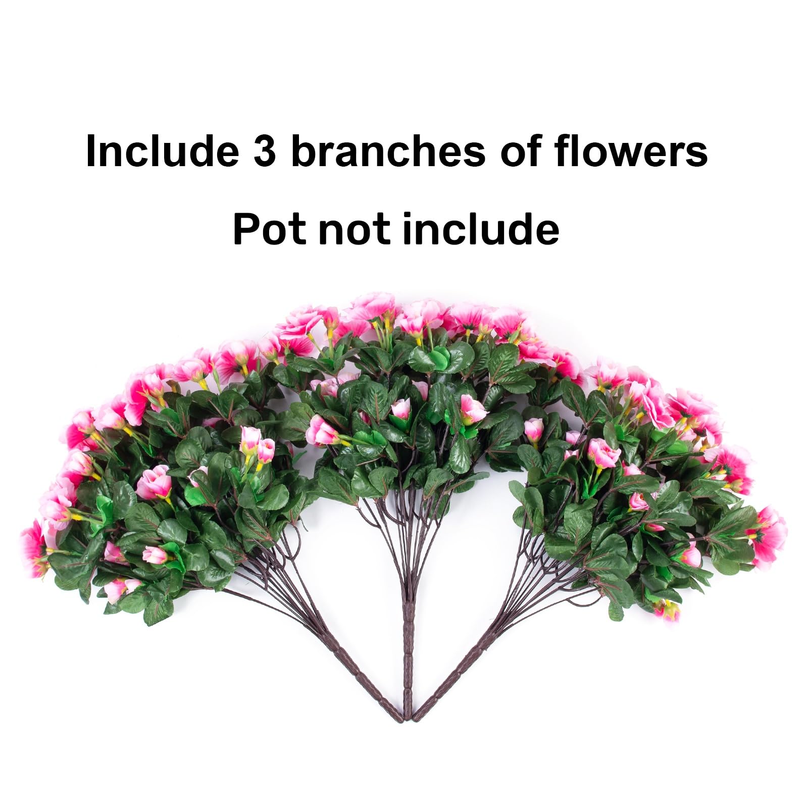 Artificial Fake Outdoor Outside Flowers Plants For Spring Decor, Faux Silk Pink Camellia UV Resistant Realistic for Front Door Porch Patio Planter Balcony Garden Yard Home Decor, 3 Large Bundles - color: Pink