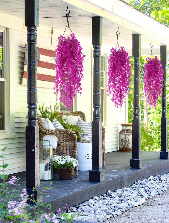 RECUTMS Fake Hanging Plants Artificial Ivy Leaf Faux Vine Plants Outdoor Artificial Hanging Plants Fake Plant Wall Decor Indoor UV Resistant Plants Home Room Decoration(Pure Fuchsia) - color: Pure Fuchsia, size: Hanging Ivy