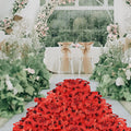 JHFGJGH 500 Pcs Exquisite Red&Black Rose Petals, Emulation Silk Rose Petals, Artificial Flower Petals for Romantic Nights, Weddings, Events, and Valentine's Day Deco (Red&Black) - color: Red&black