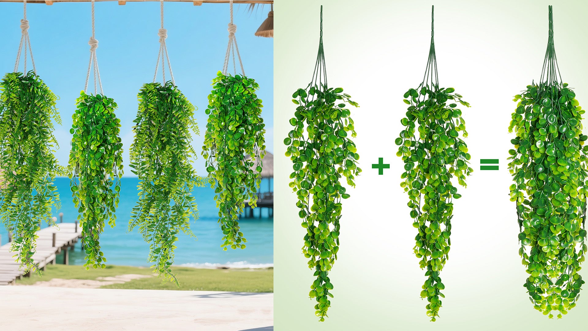 jiebor 4Pcs Hanging Plants
